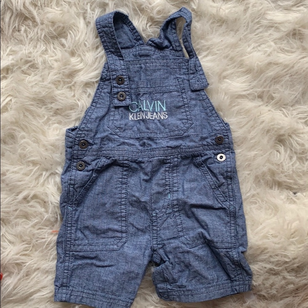 Toddler light jean short overalls